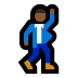 🕺🏾 man dancing: medium-dark skin tone display on Windows